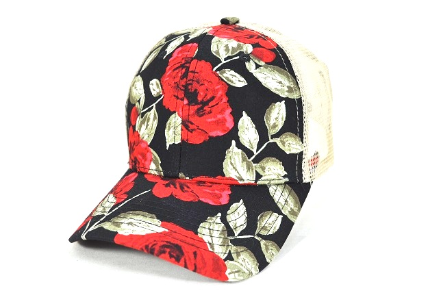 FL-020 ROSES FLOWER KHAKI MESH